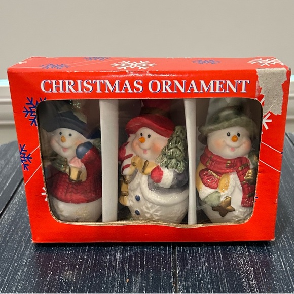 Set of 3 Snowman Ornaments - Picture 1 of 5